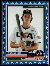 2023 Panini USA Baseball Stars & Stripes Blue #28 Chandler Hart /75