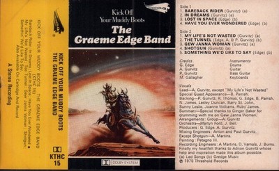 Graeme Edge Band Kick Off Your Muddy Boots Kassette UK Threshold 1975 Kassette
