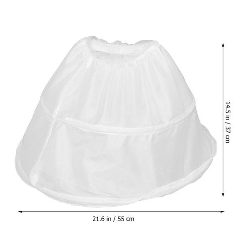 1pc Children Tutu Skirt Bone Outfit Dress Brace (White) short pannier - Picture 3 of 12