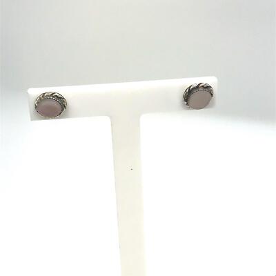 Vintage Sterlingsilber Handarbeit Indianer rosa MOP Post Ohrstecker