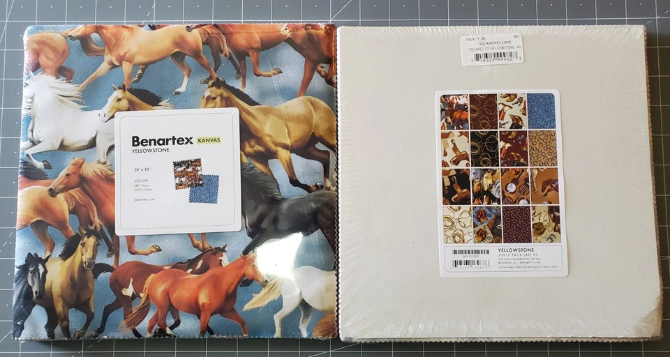 Yellowstone•Rodeo,Horse, Western 42 Pc  10" Squares Fabric Bundle 100%Cotton• - Image 3 of 3