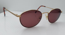 Vintage Charmant CH8011 Brown Gold Oval Titanium Sunglasses Japan FRAMES ONLY