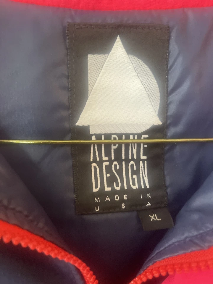 Men’s Xl Vintage Alpine design USA Goose Down Jacket Excellent Condition RARE - Image 2 of 4