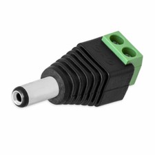 DC Stecker Hohlstecker 2,5 x 5,5 mm Adapter auf Terminal Block 2 Pin Schraubbar