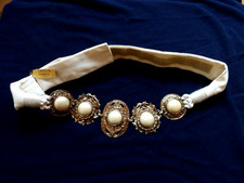 Carolyn Tanner Waist Belt Medallions with Pearls New With Tags