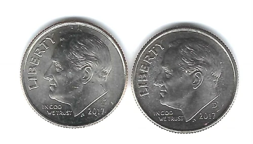 2017-P + D Uncirculated Roosevelt Dimes Both Business Types!