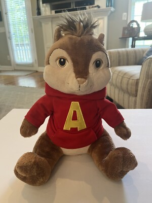 Build A Bear ALVIN from Alvin And The Chipmunks 13  Plush Wearing Red Hoodie