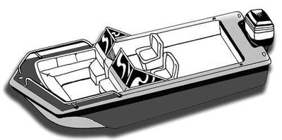 7.6oz BOAT COVER SILVERLINE RIVIERA 18 O/B 1968