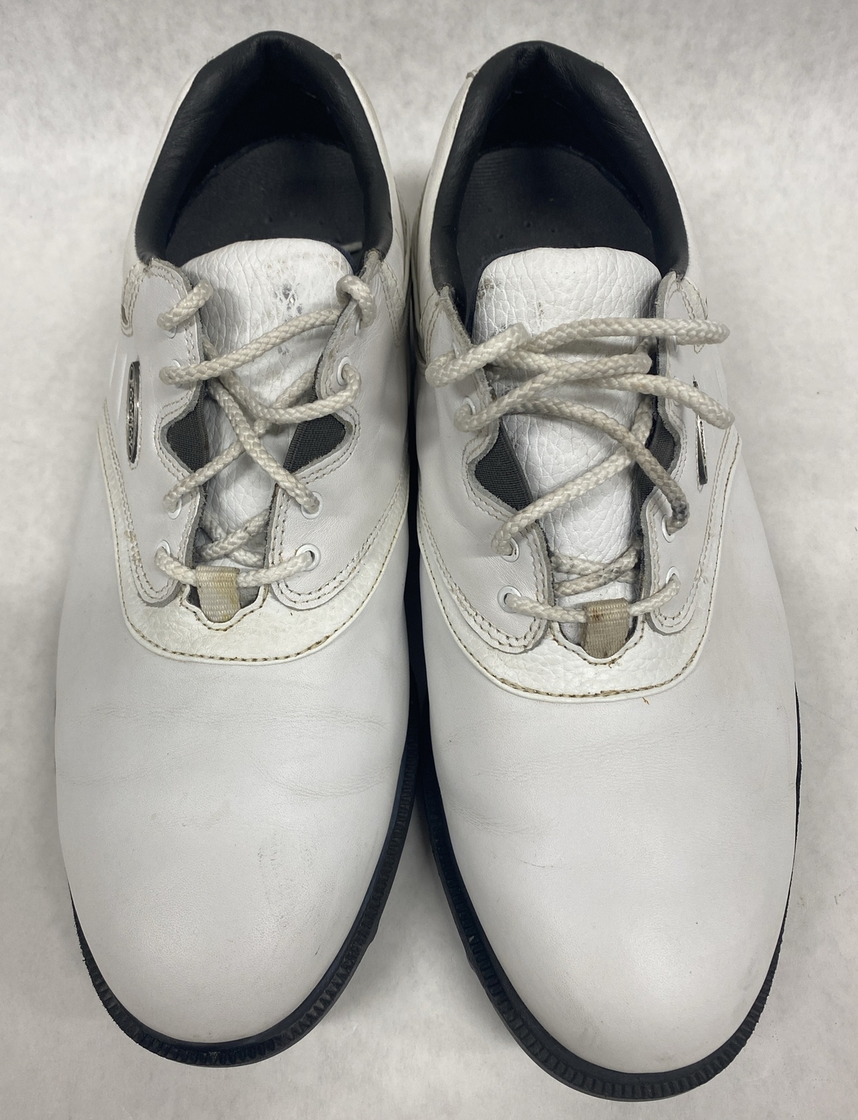 Mens Footjoy Leather Golf Shoes Cleats Spikes Size 10W DE 57749 White eBay