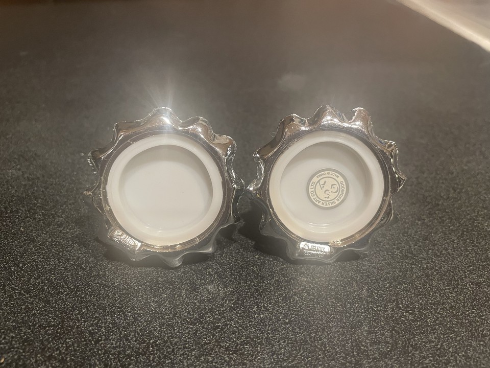 Silver Christmas Tree shaped Salt and Pepper Shakers eBay