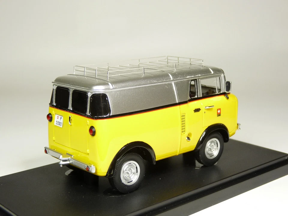 AutoCult 08019 1/43 1956 Willys Jeep FC-150 PTT Swiss Post Van coche modelo resina Foto 2 de 3