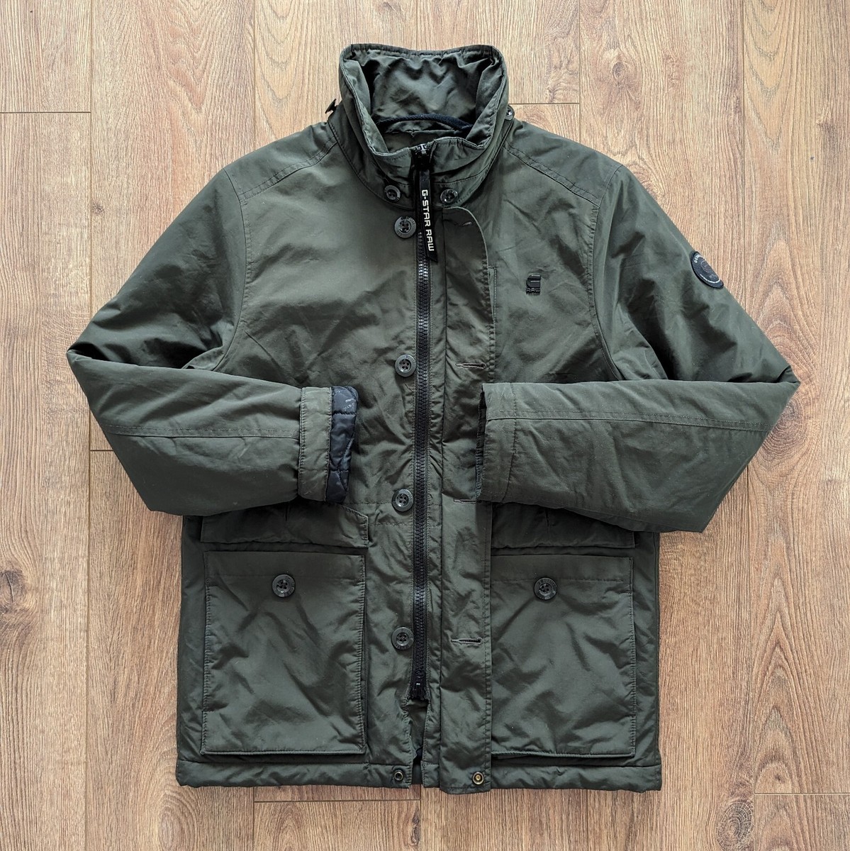 G-Star Raw Vodan Padded HDD Jacket Size S Green Men's Casual