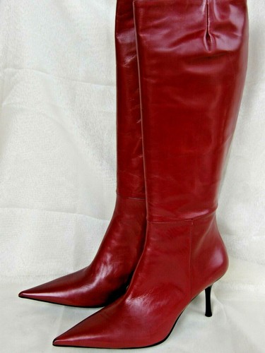 STIVALI DONNA BORDEAUX VERA PELLE MADE IN ITALY N.. 40 NUOVI | eBay