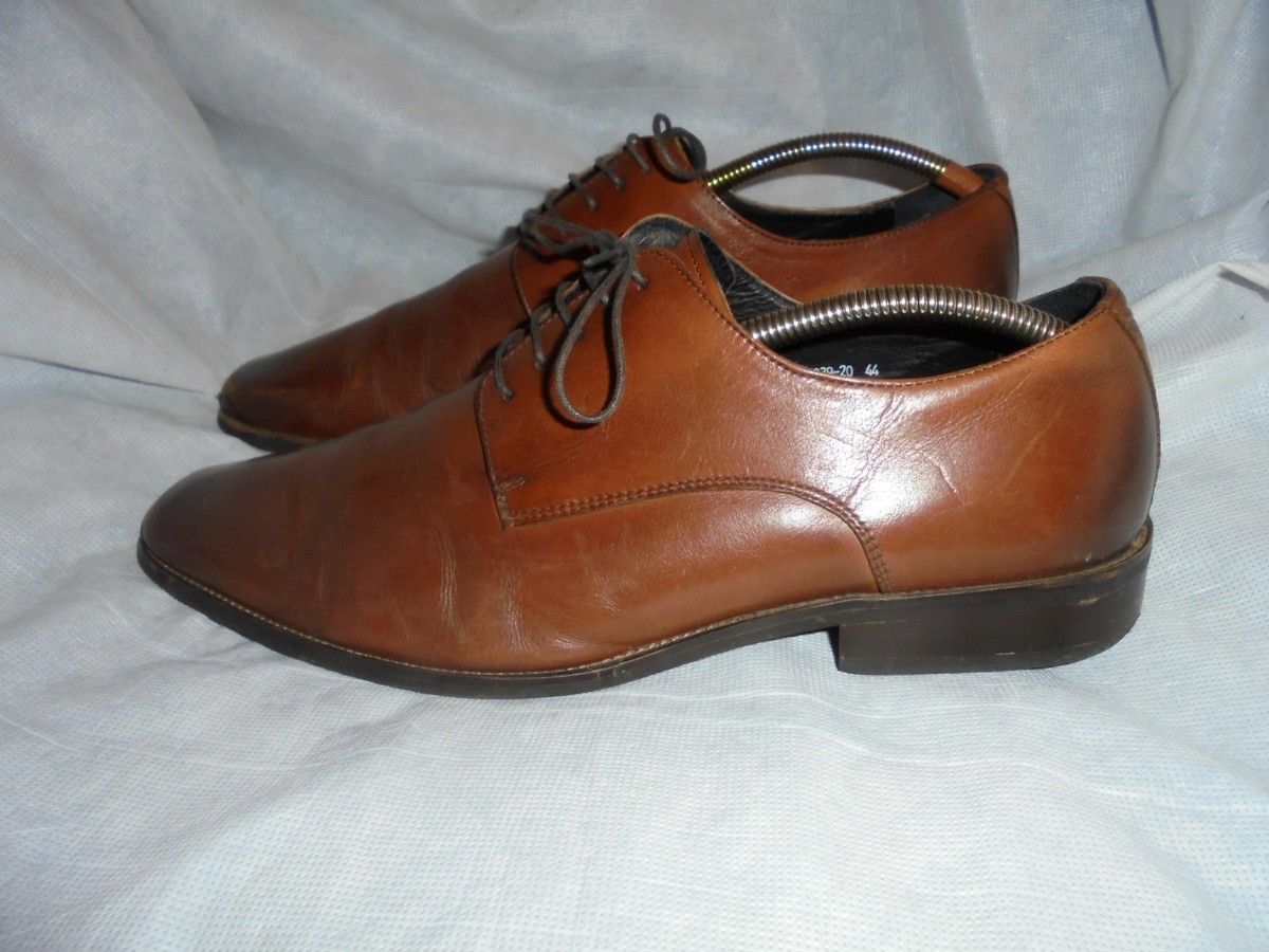 Used Men\'s Dune London Derby Dress Shoes size 43 Dune London Mens Stoney Burnished-Toe Derby Shoes Size UK 7  main image 2