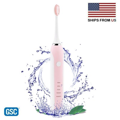Sonic Electric Toothbrush Rechargeable 5 Functions, Precise Cleaning - Pink
