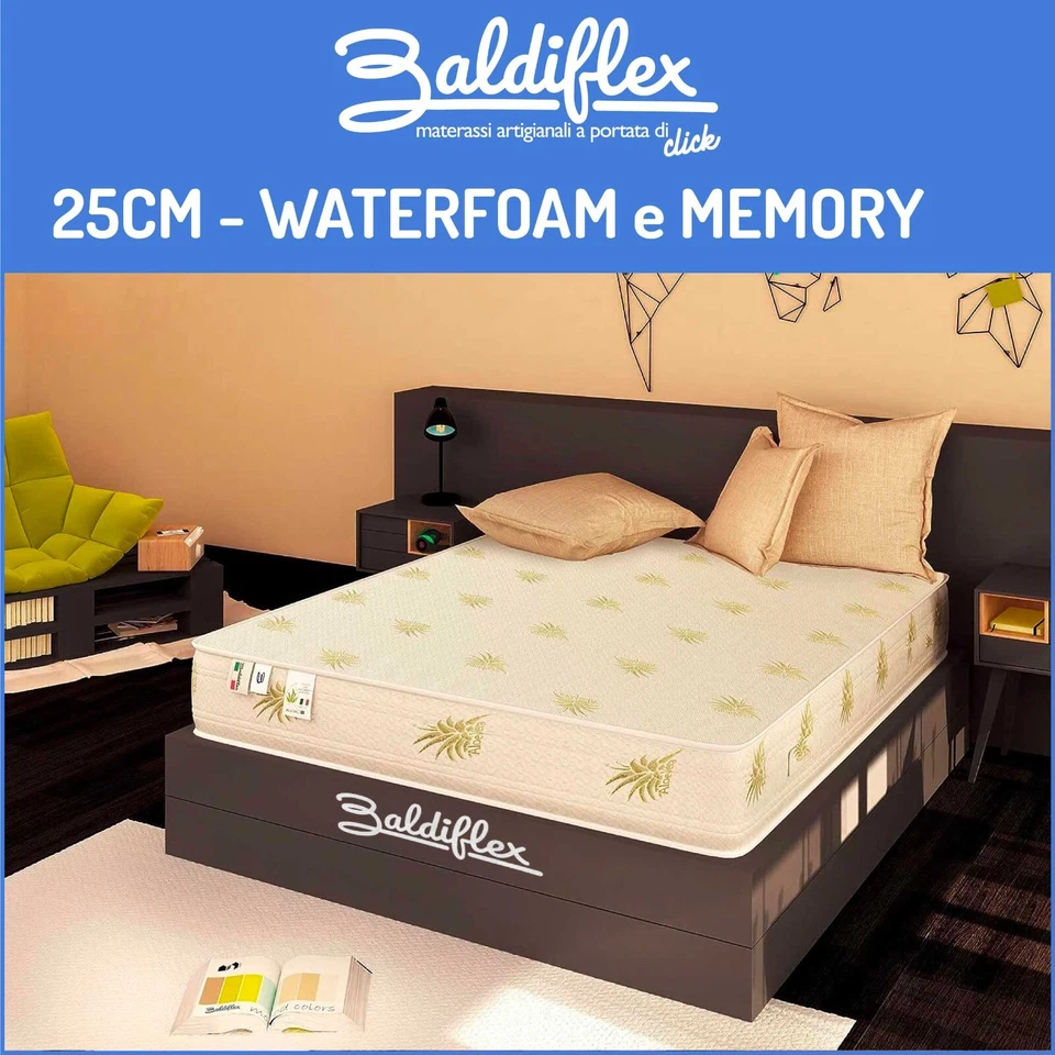 BALDIFLEX MATERASSO MATRIMONIALE 140X190 H25 CM 9 ZONE DIFFERENZIATE MEMORY FOAM DUCK