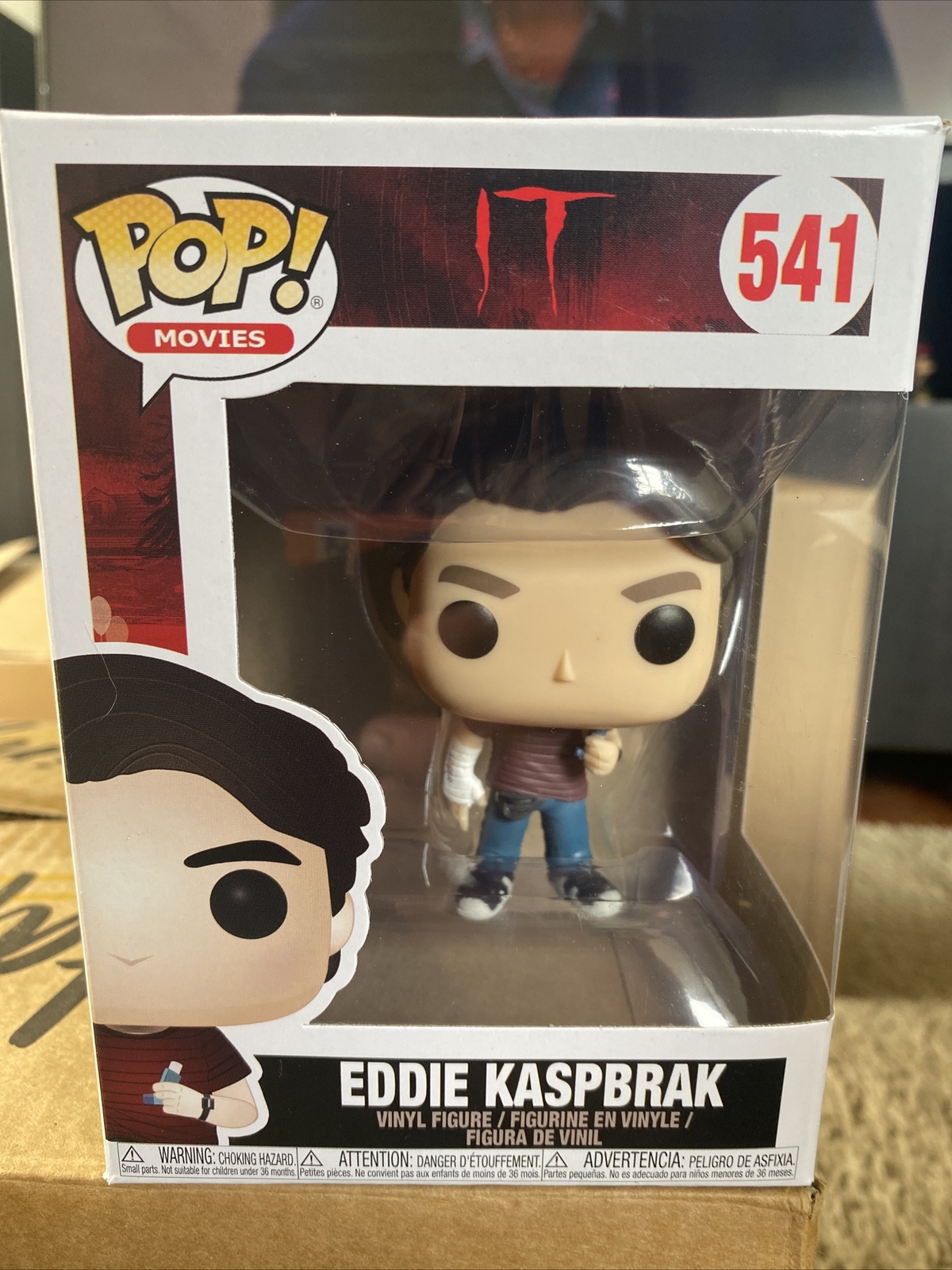 Funko Pop Eddie Kaspbrak Vinyl Figure with Broken Arm and Inhaler