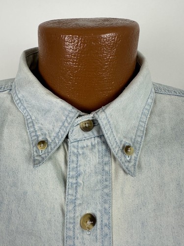 Vintage Houston Livestock Show & Rodeo Jeanshemd Herren XL Oversized Knopfleiste Cowboy - Bild 3 von 23