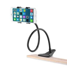 GOOSENECK CLIP PHONE HOLDER LAZY ARM DESK BED STAND FLEXIBLE HANDS-FREE MOUNT
