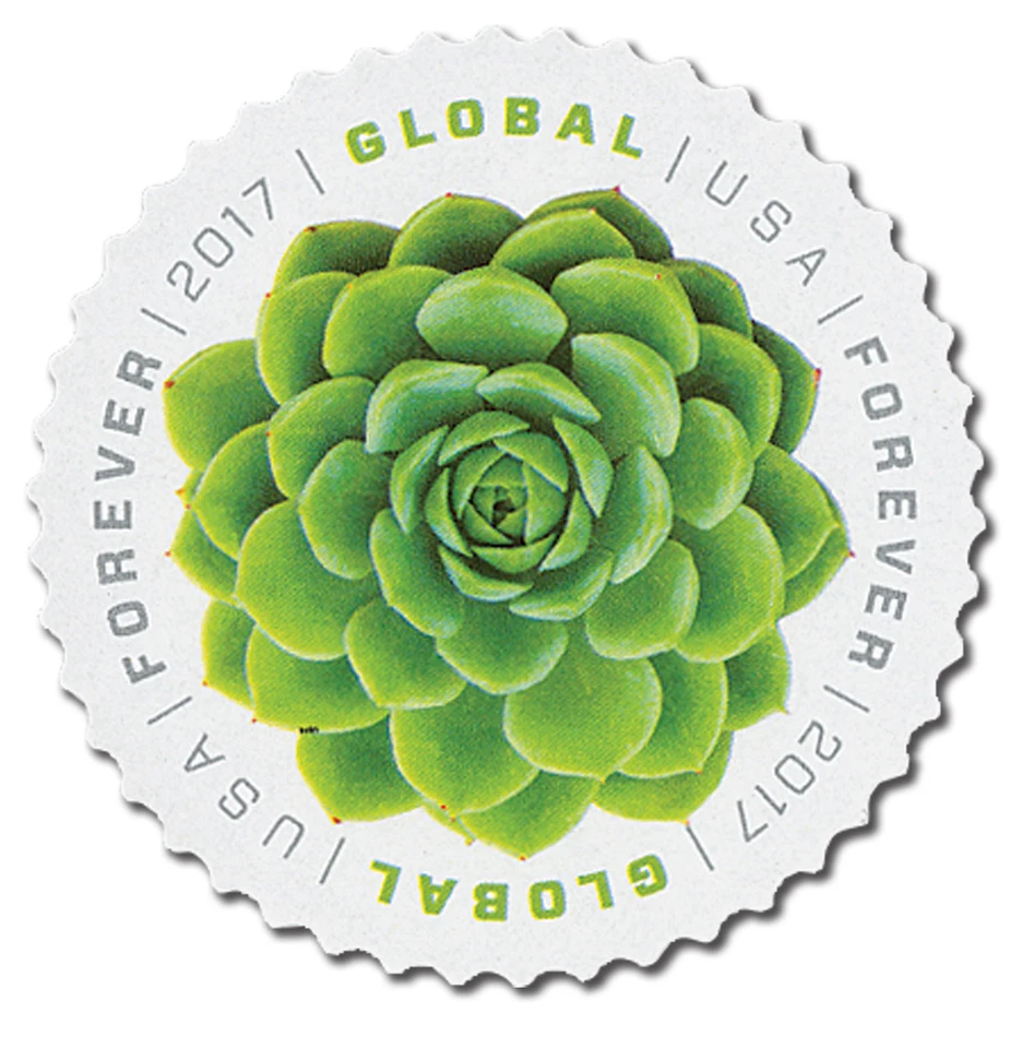 USA 2017 Stamps Global Forever Green Succulent Sheet of 10 x $1.70 = $17.00 - Image 2 of 2