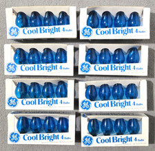 Lot of 32 GE Cool Bright Blue Indoor Outdoor Light Bulbs C7 5 Watt
