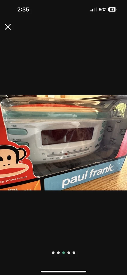 Paul Frank pf250 am/fm radio reloj de escritorio con batería de respaldo  Foto 3 de 4
