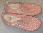 Women's Seven Pink Perforated Ventilated Sz 7-8 Shoes Slip on Garden Water