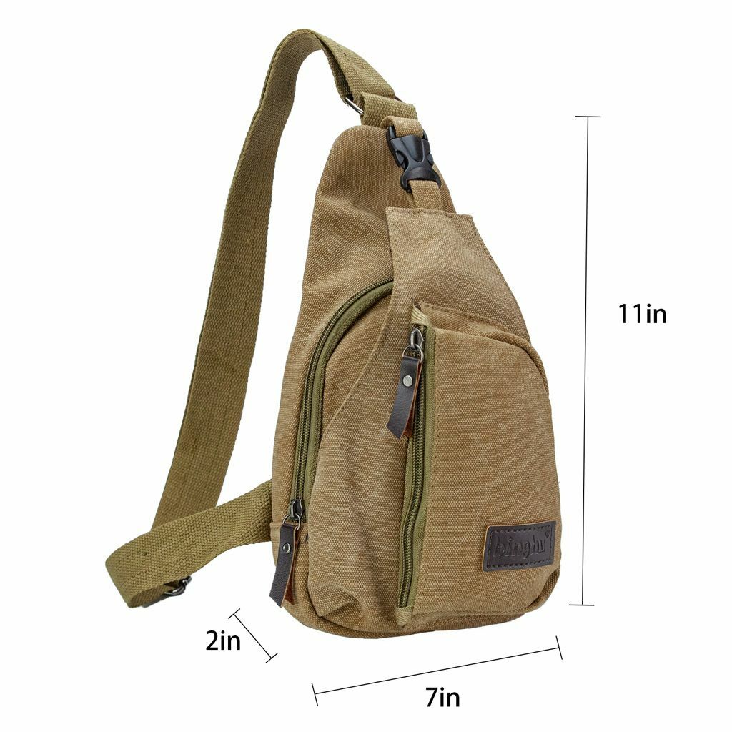 Men's Canvas Cross Body Bag Messenger Shoulder Book Bags School