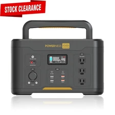 POWERNESS 1000W Power Station Portable for Outdoor Home Backup Power (Returns)