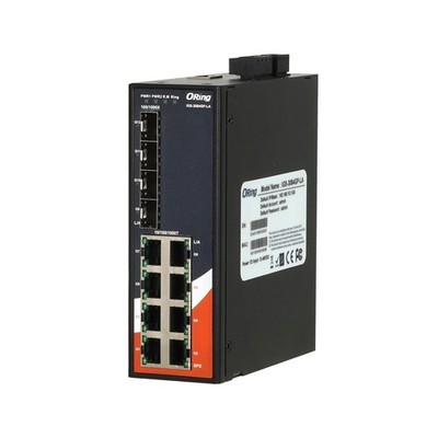 IGS-3084GP-LA | 12-Port Managed Gigabit Ethernet Switch, 8 GE + 4 SFP Slots, ...