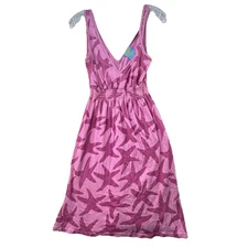 C&C California Starfish Print Dress Women’s Medium Empire Waist Tropical Beach