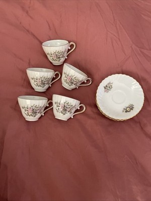 Meissen Tea, Cups, And Saucers Five Sets