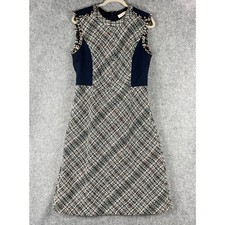 Tory Burch Tweed Pencil Dress Women 10 Textured Academia Career Old Money NEW