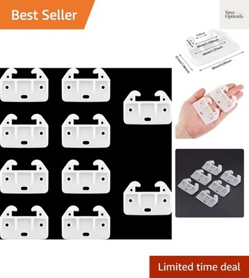10 Pieces Plastic Rear Drawer Guides Center Mount Dresser Locker Guide Bracke...