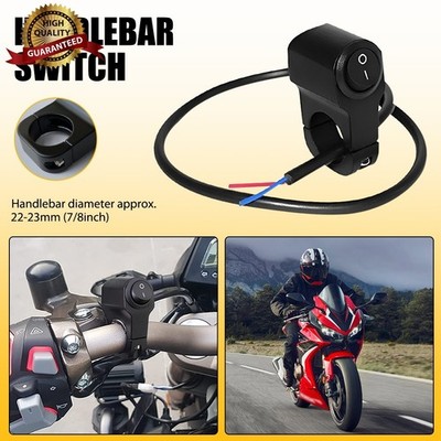 Waterproof Motorcycle 7/8'' Headlight Handlebar Fog Spot Light ON OFF Switch USA