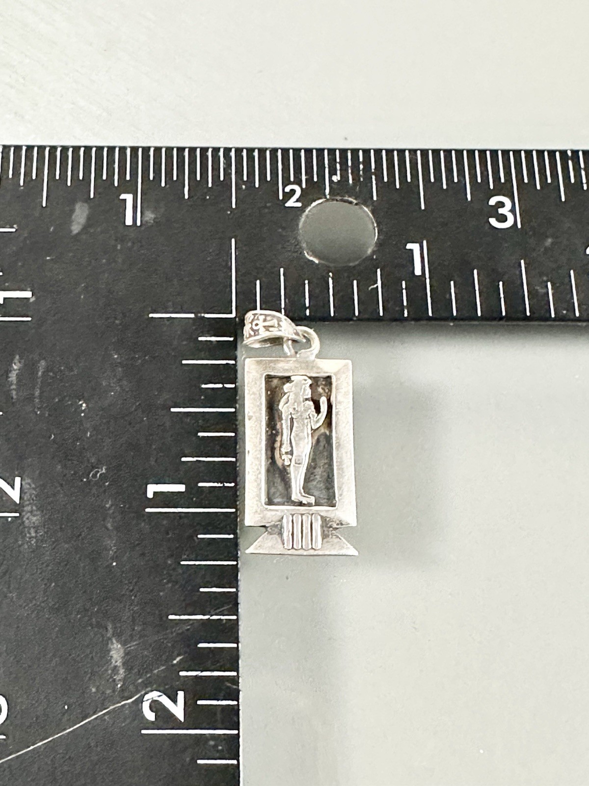 Antique 925 Sterling Silver Rectangular Egyptian … - image 8