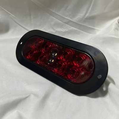 Tecniq OEM Tecniq 6'' Oval Red Lens Stop /Turn Flange W/Amp Connectors,