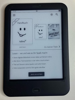 Tolino Shine 2 HD E-Book Reader 6'' 4GB [Wi-Fi] schwarz