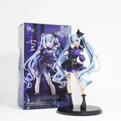 Anime Hatsune Miku Snow Miku × Kuromi Action Figure PVC Collectible Model Gift-U