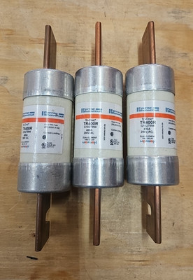 LOT OF 3 400amp 250vac Time Delay Fuse Gould tri-onic TR400R