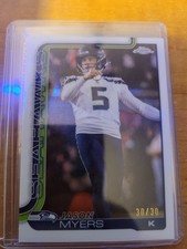2025 Topps Chrome Football Jason Myers White /30 #280 Seahawks SSP