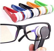 5 PCS Mini Sun Glasses Eyeglass Microfiber Spectacles Cleaner Soft Brush Cleanin