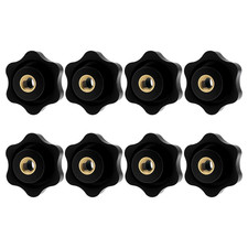 8 Stück M6 Sterngriffmutter, Außendurchmesser 32mm, Messing Innengewindemuttern,