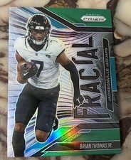 2025 Panini Prizm #9 Brian Thomas Jr. Fractal Green Prizm Jacksonville Jaguars