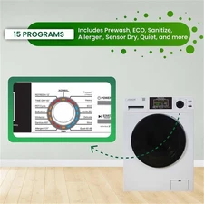 Equator Advanced Appliances 1.62cf Plastic Washer Dryer in White