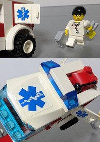LEGO 7890 Ambulance + 7902 Doctor's Car Minifigs City