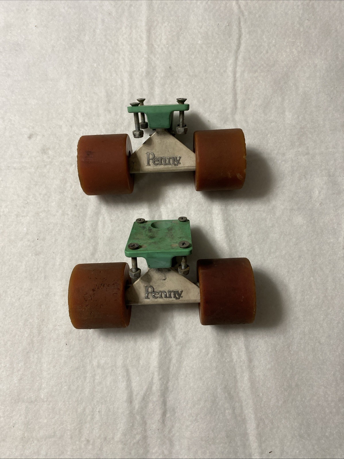 penny board trucks PAIR used white and teal