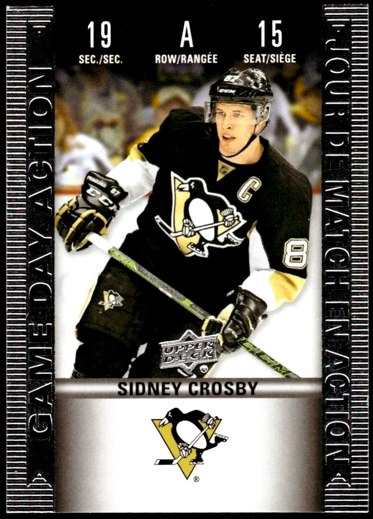2019-20 UD TIM HORTONS GAME DAY ACTION #HGD-15 SIDNEY CROSBY NM/MINT