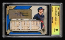 2017 Topps Triple Threads /3 Autograph Relics Trea Turner #TT2 Sapphire MBA 8