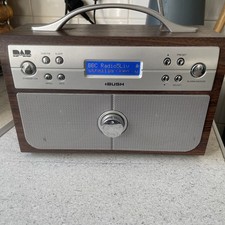 BUSH NE-3160 DAB & FM Radio Portable Wood Effect Battery or Mains Fully Working